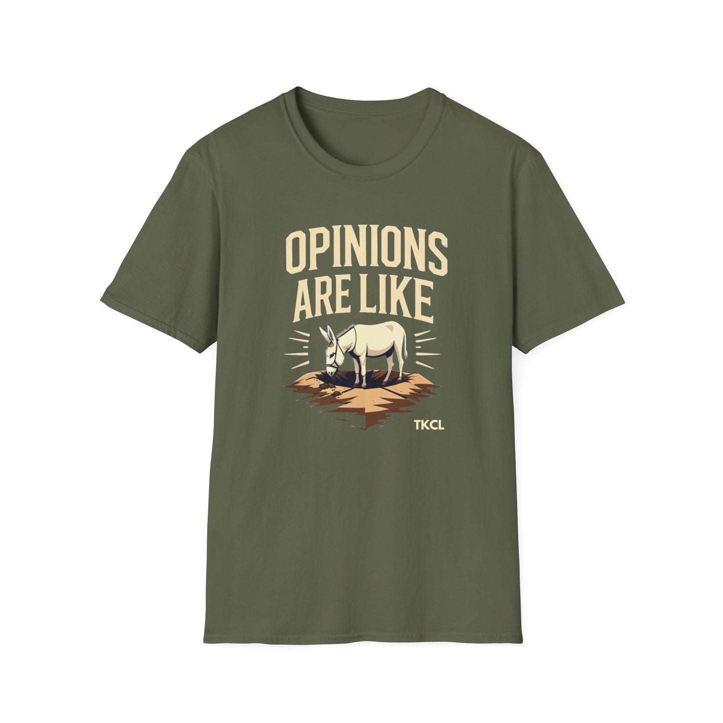 Opinions are like A holes! Funny Opinion T-Shirt, Unisex Softstyle Tee, Casual Wear, Gift for Friends, Humorous Graphic Shirt, Perfect for Everyday Style