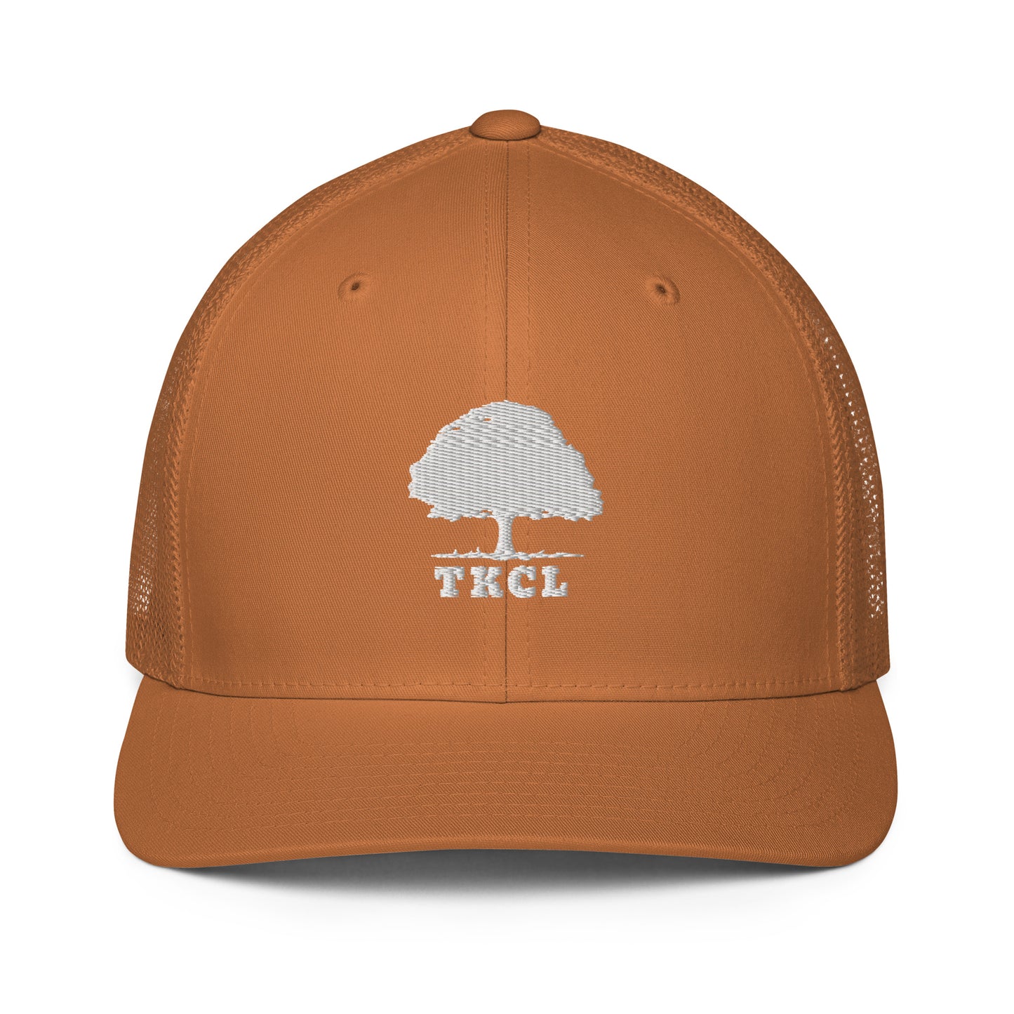 Closed-back trucker cap one size fits most, tree logo.