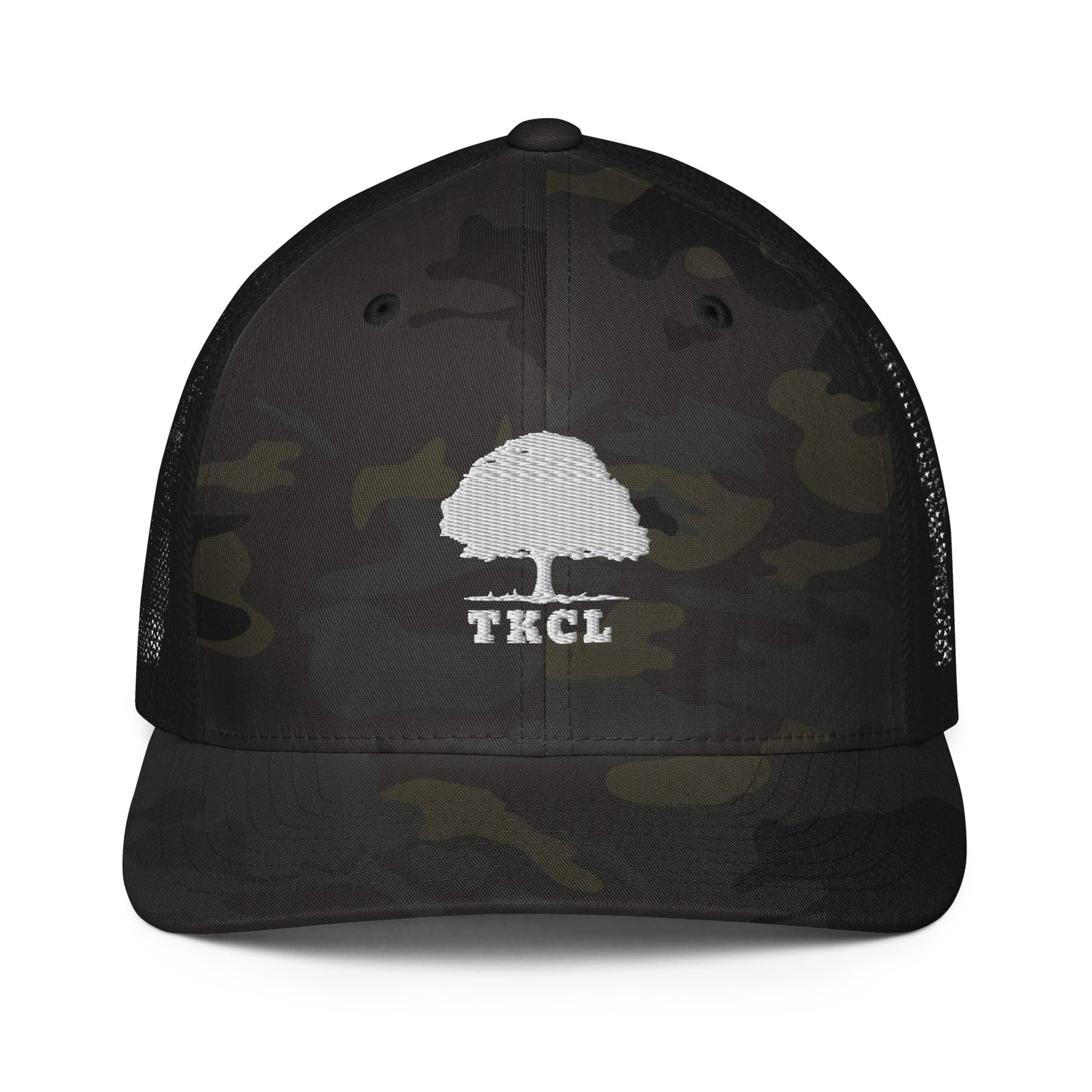 Closed-back trucker cap one size fits most, tree logo.