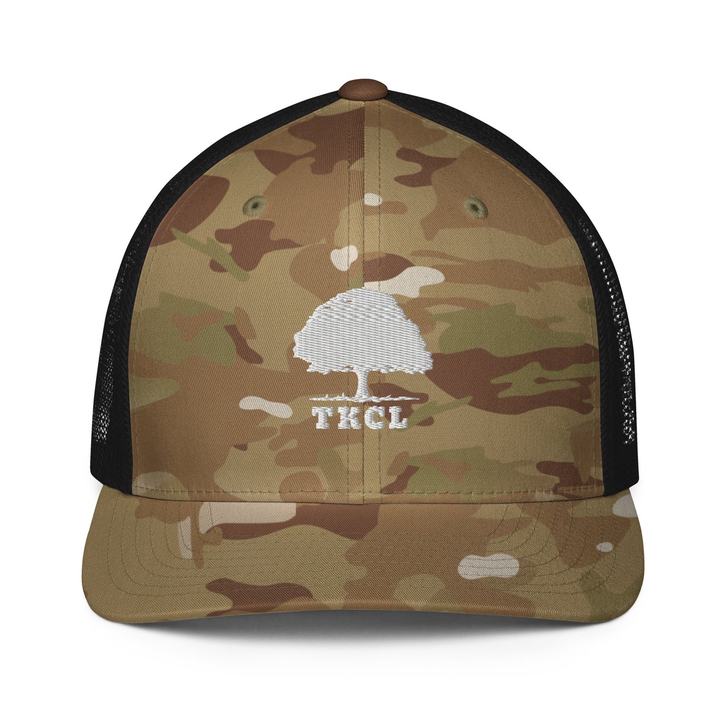 Closed-back trucker cap one size fits most, tree logo.