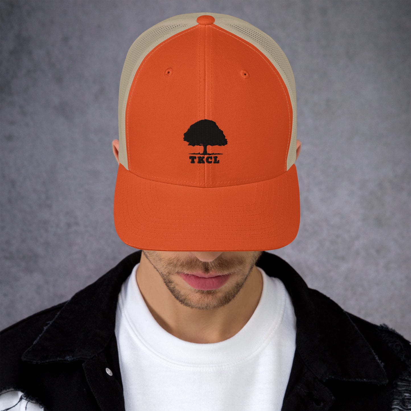 Trucker Cap with tree logo and TKCL wording.